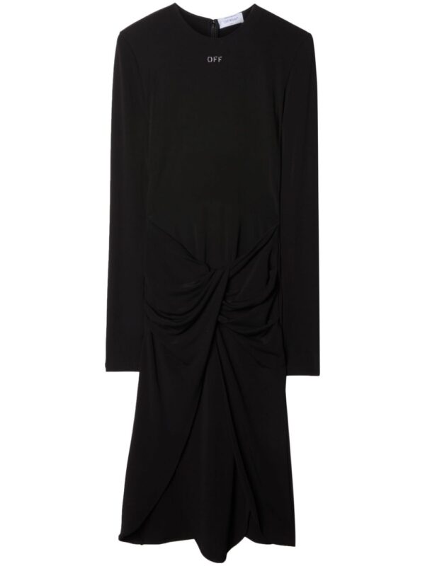 Off-White twist-detail midi dress