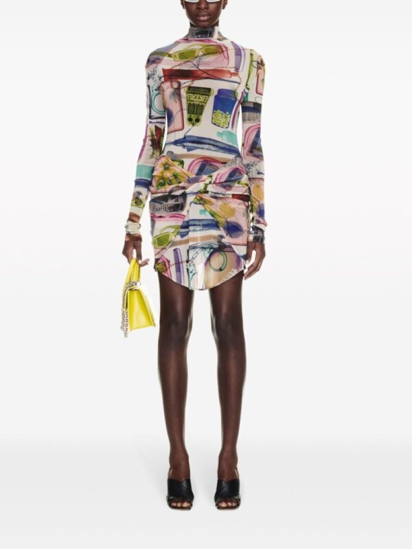 Off-White X-Ray-print twist-detail minidress - Image 2