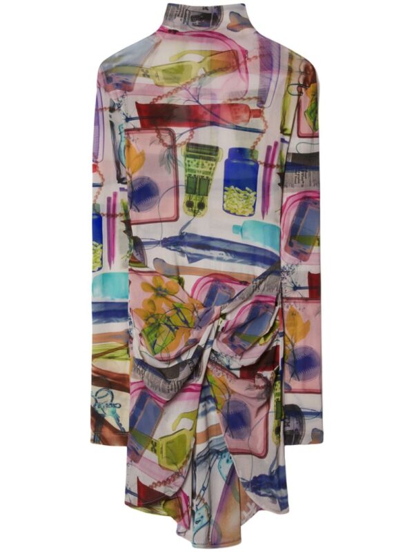 Off-White X-Ray-print twist-detail minidress