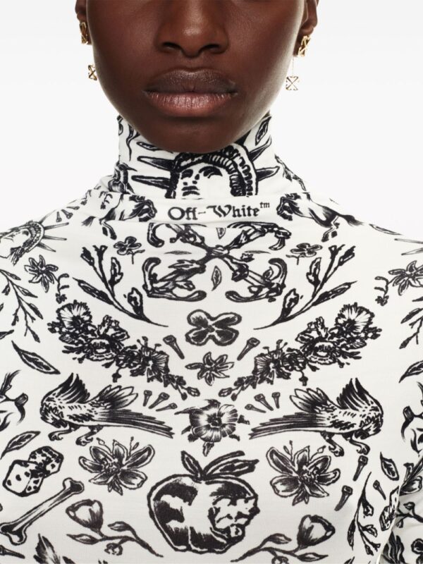 Off-White Tattoo-print twist-detail minidress - Image 2