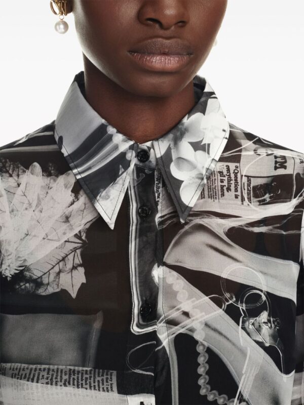 Off-White X-Ray-print silk shirt dress - Image 2