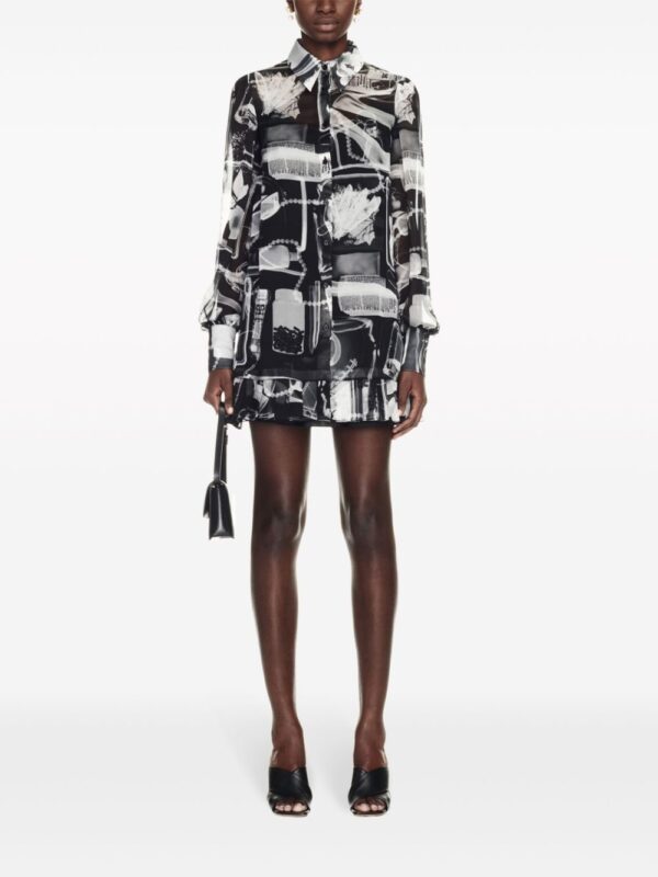 Off-White X-Ray-print silk shirt dress - Image 5