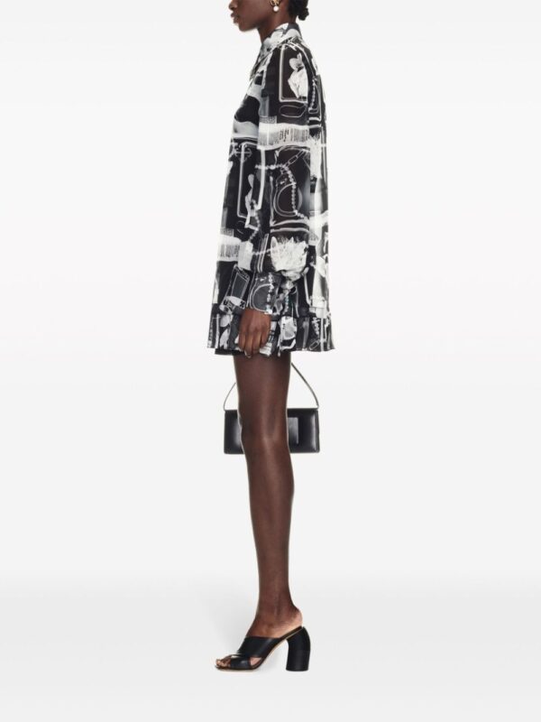 Off-White X-Ray-print silk shirt dress - Image 4