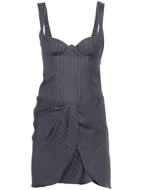 Off-White Pinstripe Twist mini dress