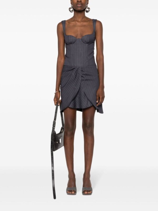 Off-White Pinstripe Twist mini dress - Image 2