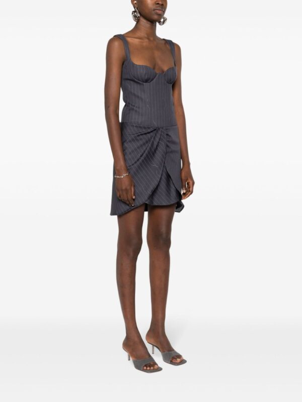 Off-White Pinstripe Twist mini dress - Image 3