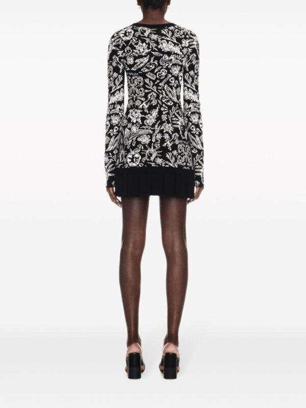 Off-White intarsia-knit pleated dress - Image 4