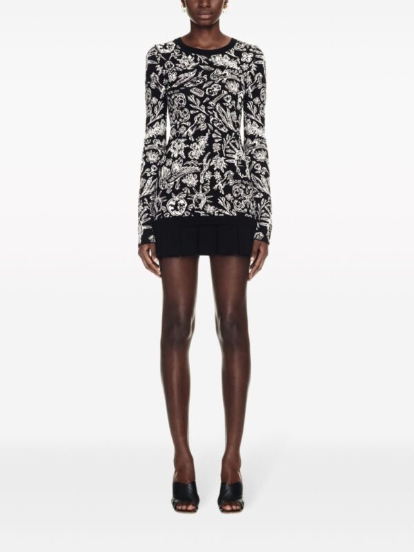 Off-White intarsia-knit pleated dress - Image 2