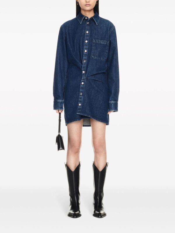 Off-White draped denim minidress - Image 2
