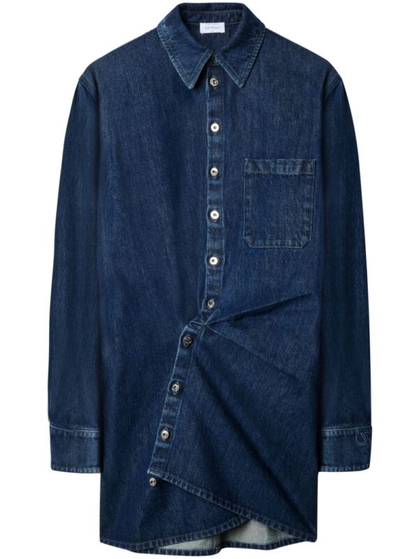 Off-White draped denim minidress