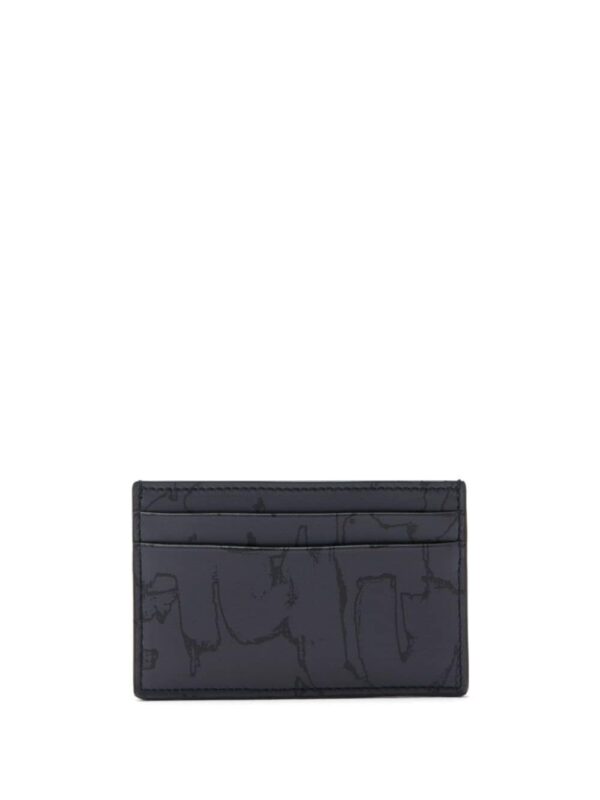 Alexander McQueen Graffiti leather card holder