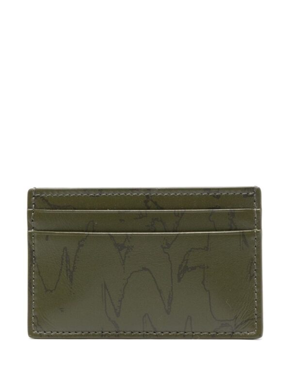 Alexander McQueen Graffiti leather card holder
