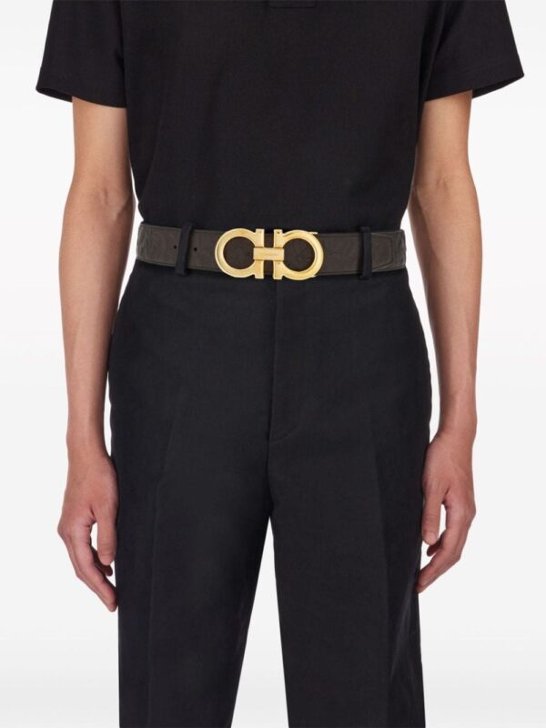 Louis Vuitton Gancini reversible calfskin belt - Image 4