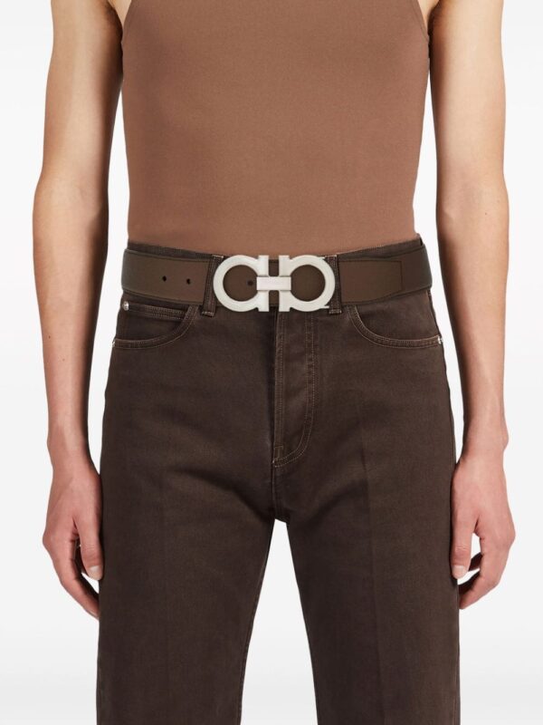 Ferragamo Gancini-buckle reversible leather belt - Image 3