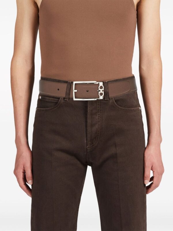 Ferragamo Gancini-plaque leather belt - Image 3