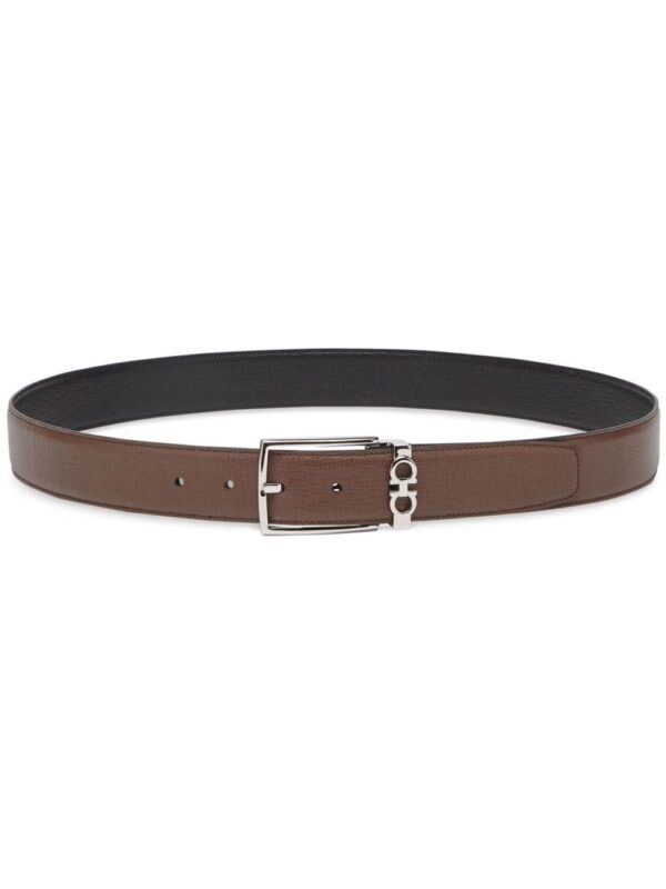 Ferragamo Gancini-plaque leather belt