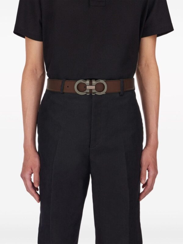 Ferragamo Gancini-buckle reversible leather belt - Image 4