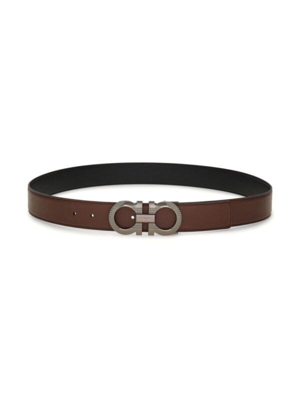 Ferragamo Gancini-buckle reversible leather belt - Image 3