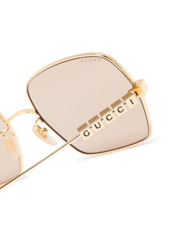 Gucci Eyewear logo-plaque square sunglasses - Image 3