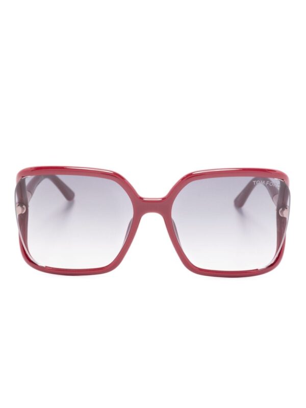 TOM FORD Eyewear tortoiseshell oversize-frame sunglasses