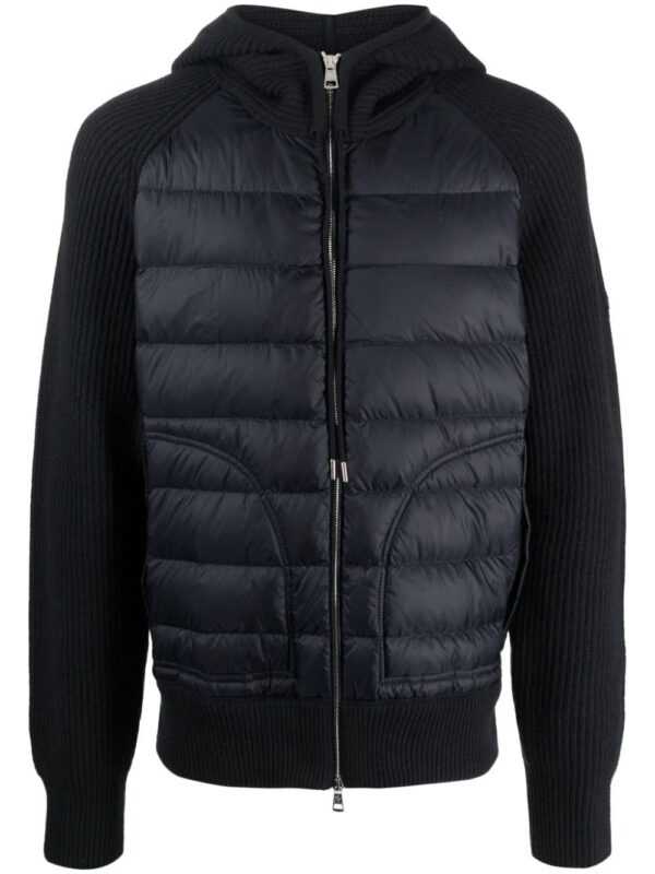 Moncler  padded-panel knit jacket