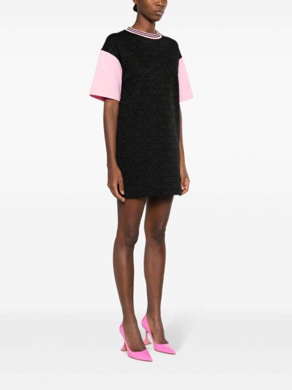 Moschino logo-jacquard panelled minidress - Image 4