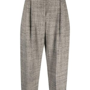 Stella McCartney  pleated cropped wool trousers