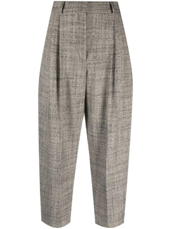 Stella McCartney  pleated cropped wool trousers