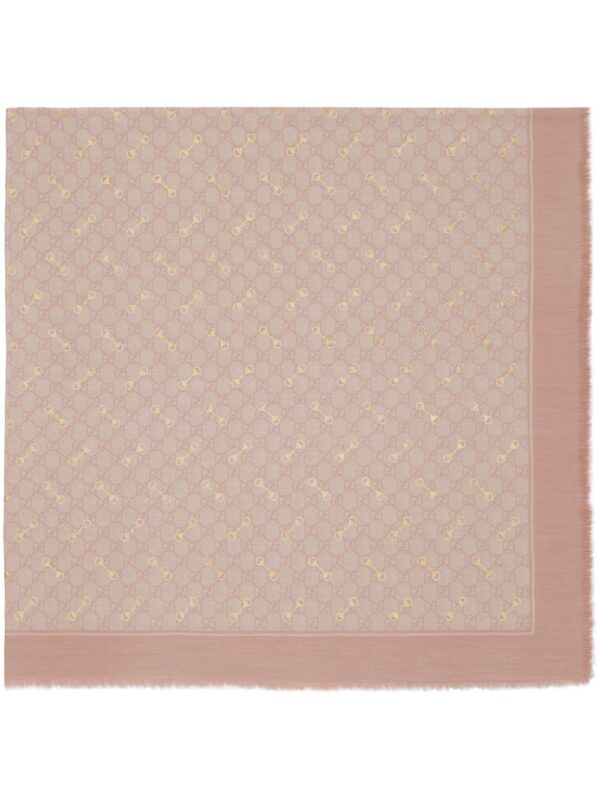 Gucci  Horsebit-print silk scarf