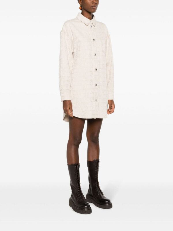 Moschino logo-jacquard shirt minidress - Image 4
