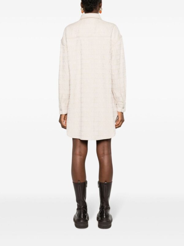 Moschino logo-jacquard shirt minidress - Image 3