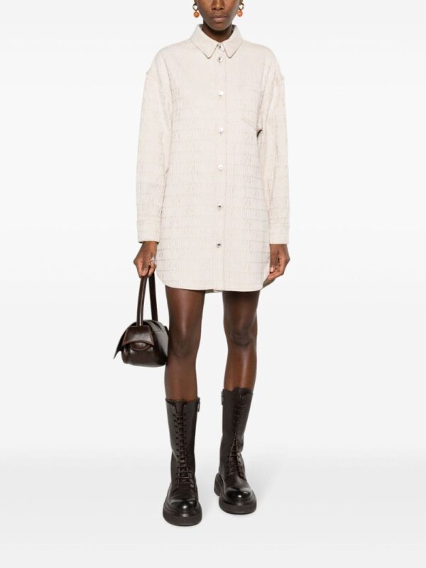 Moschino logo-jacquard shirt minidress - Image 5