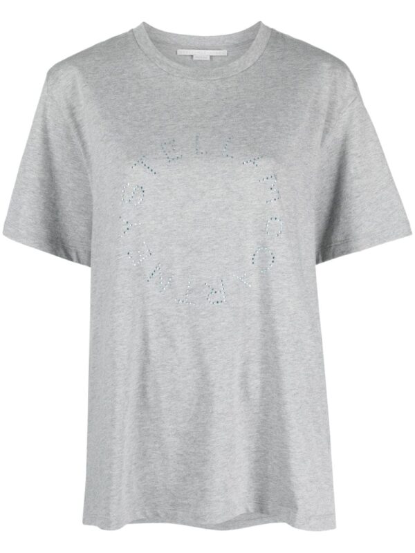 Stella McCartney rhinestone logo-appliqué T-shirt