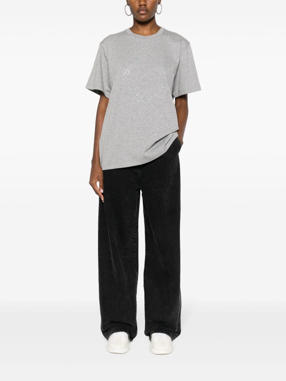 Stella McCartney rhinestone logo-appliqué T-shirt - Image 2