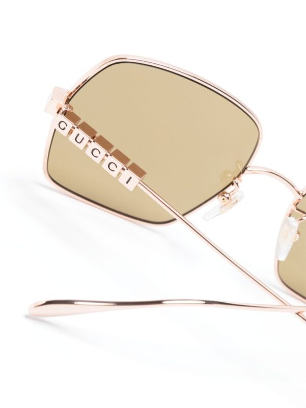 Gucci Eyewear lettering-detail square-frame sunglasses - Image 3