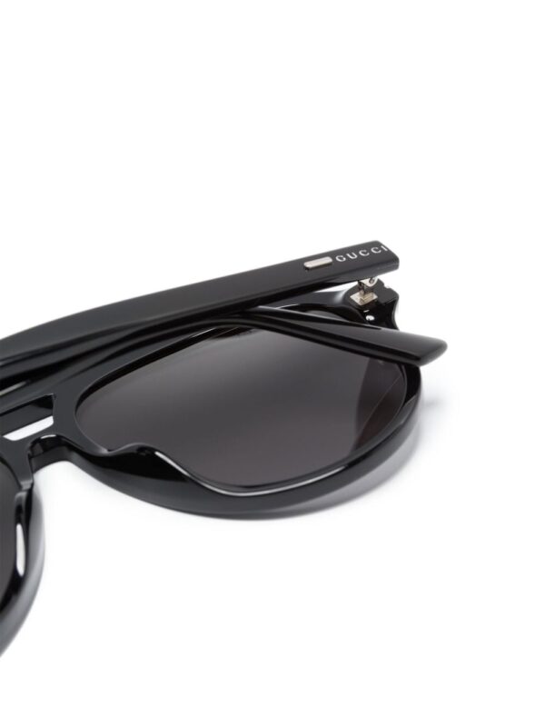 Gucci Eyewear logo-lettering pilot-frame sunglasses - Image 3