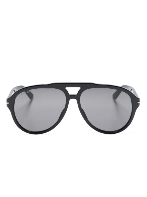 Gucci Eyewear logo-lettering pilot-frame sunglasses