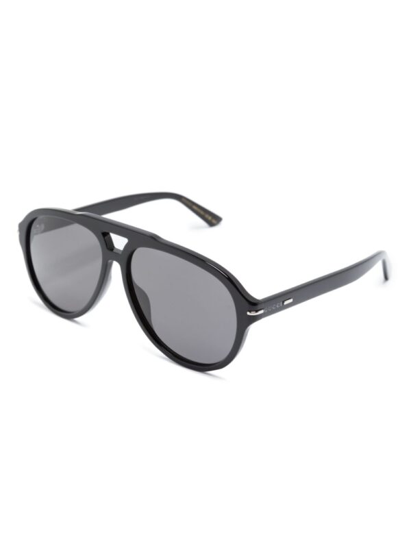 Gucci Eyewear logo-lettering pilot-frame sunglasses - Image 2