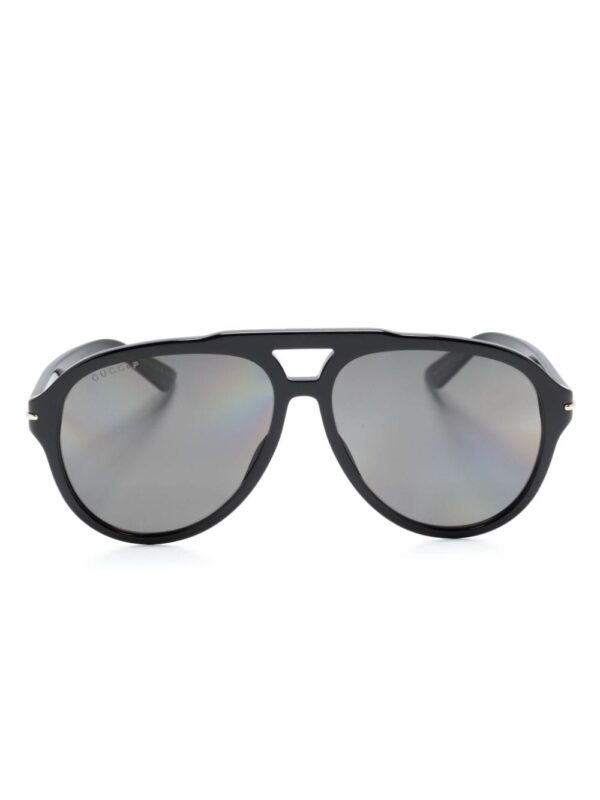 Gucci Eyewear logo-lettering pilot-frame sunglasses