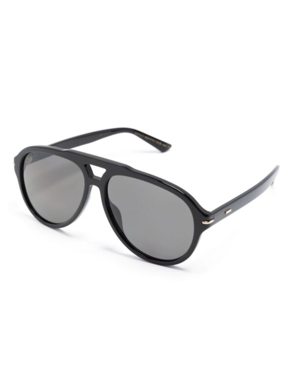Gucci Eyewear logo-lettering pilot-frame sunglasses - Image 2