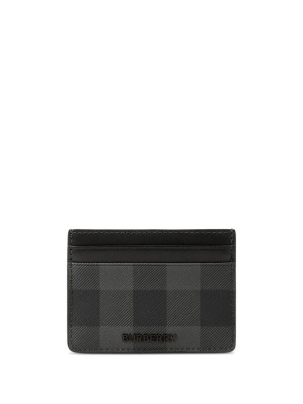 check-pattern card holder