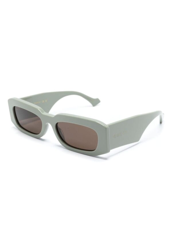 Gucci Eyewear logo-lettering rectangle-frame sunglasses - Image 2