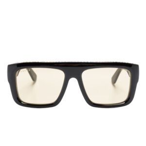 Gucci Eyewear logo-print crystal-embellished sunglasses