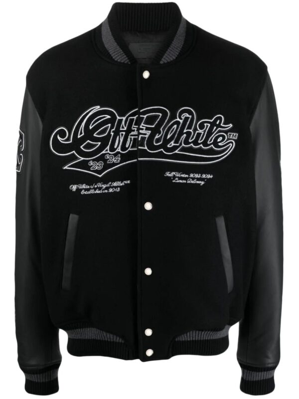Off-White  Moon embroidered bomber jacket