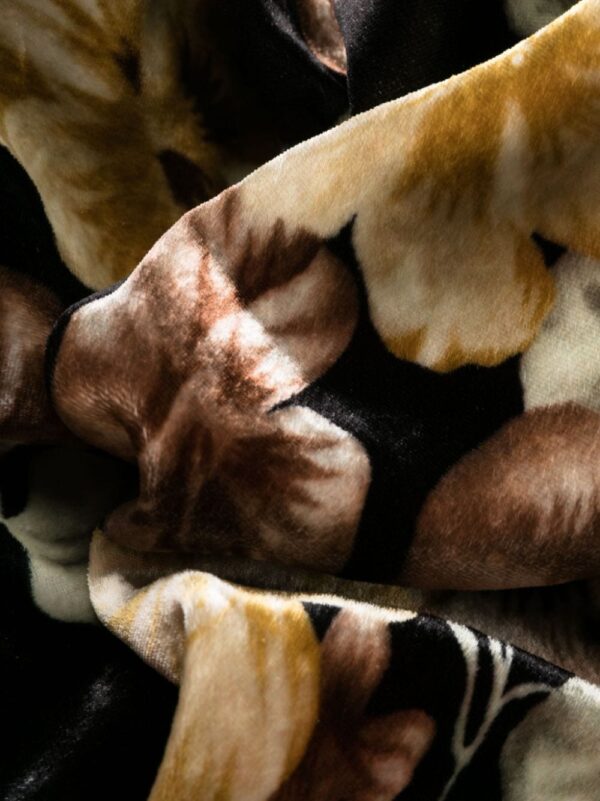 Saint Laurent floral-print velvet wrap dress - Image 7
