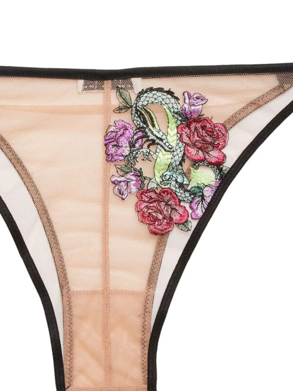 Fleur Du Mal  dragon-embroidered sheer thong - Image 2