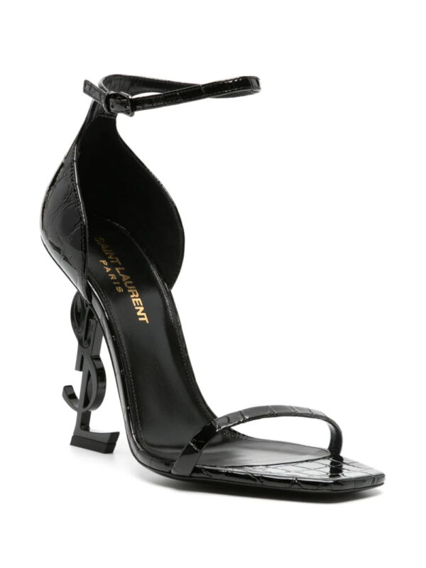 Saint Laurent  Opyum 110mm crocodile-embossed sandals - Image 2