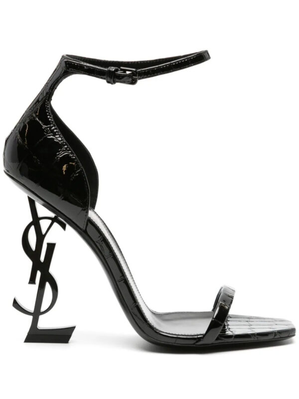 Saint Laurent  Opyum 110mm crocodile-embossed sandals