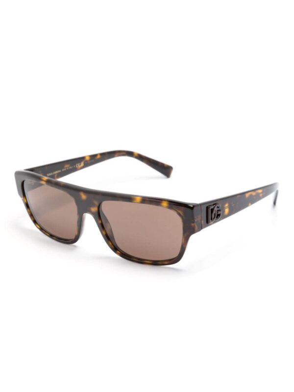Dolce & Gabbana Eyewear logo-plaque rectangle-frame sunglasses - Image 2