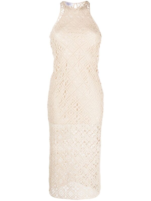Off-White Arrows crochet midi dress